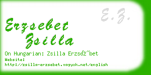 erzsebet zsilla business card